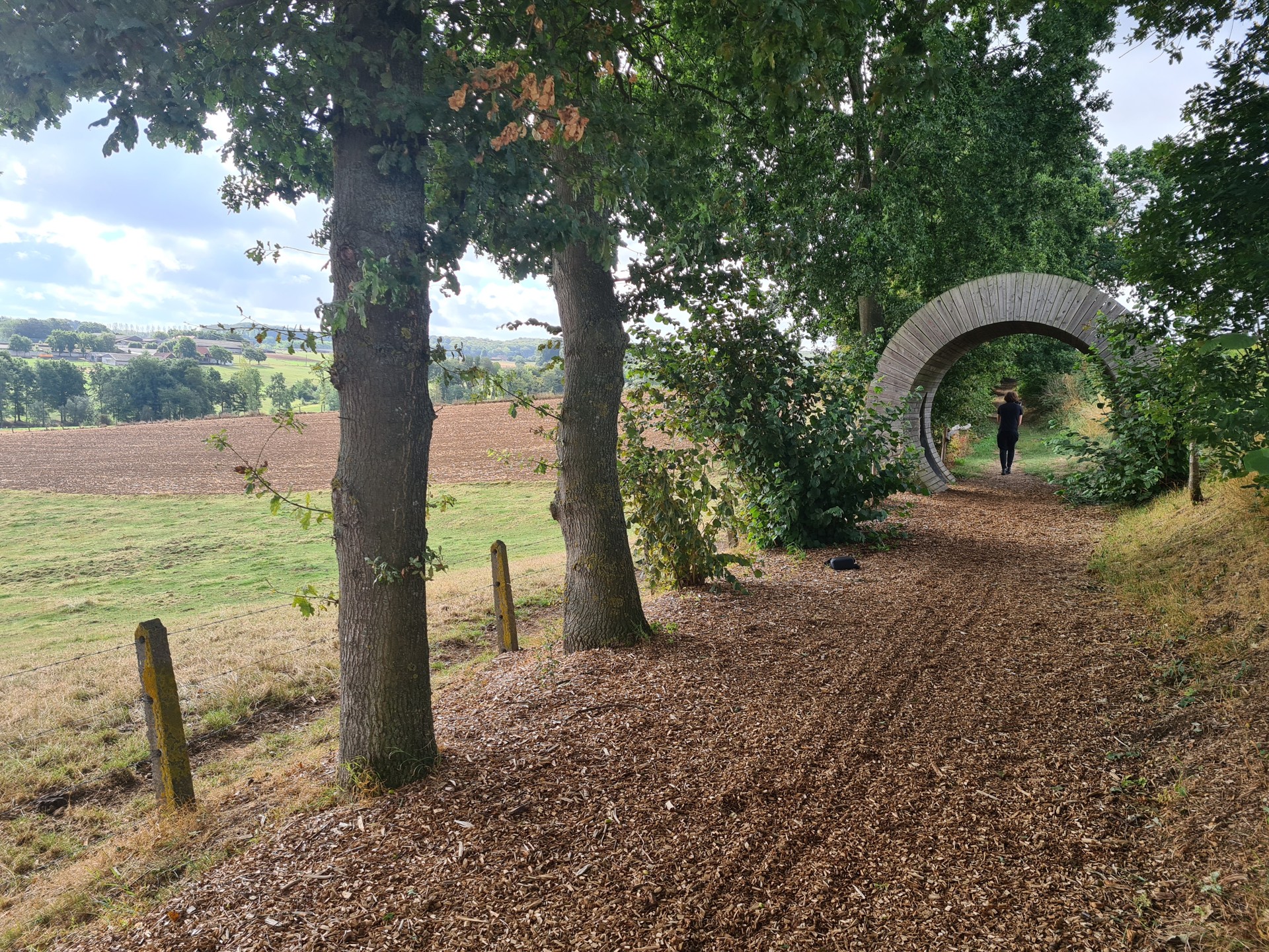 Wandelpad met kunstwerk in Maarkedal