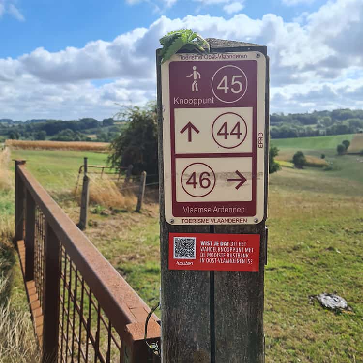 Wandelknooppunt in Maarkedal