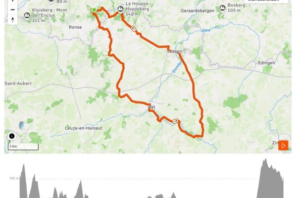 Fietsroute Pairi Daiza vanuit Louise-Marie