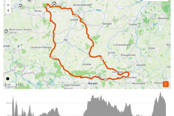 Fietsroute Strépy-Thieu vanuit Louise-Marie