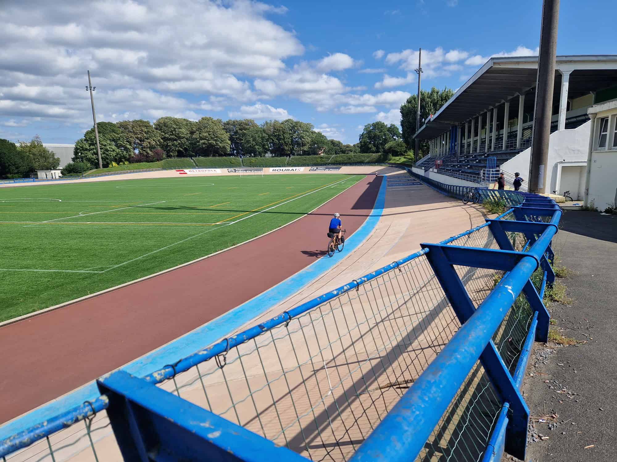 Bocht van de velodroom van Roubaix